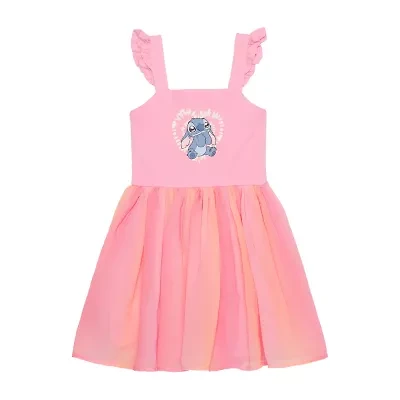 Disney Collection Little & Big Girls Sleeveless Lilo Stitch Tutu Dress