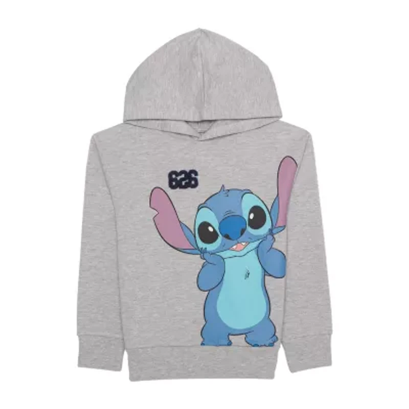 Disney Collection Little & Big Kid Boys Long Sleeve Lilo Stitch Fleece Hoodie