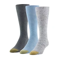 Gold Toe Diamond Texture Mens 3 Pair Crew Socks