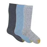 Gold Toe Diamond Texture Mens 3 Pair Crew Socks