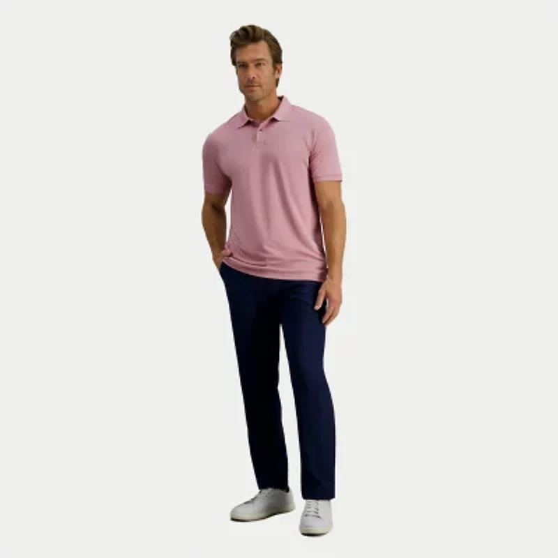 Haggar Pique Mens Regular Fit Short Sleeve Polo Shirt