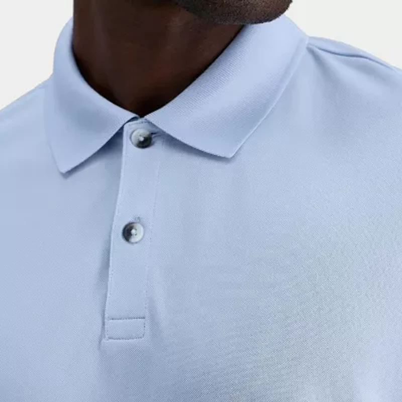 Haggar Pique Mens Regular Fit Short Sleeve Polo Shirt