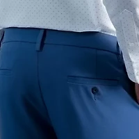 Haggar Cool Right Performance Flex Mens Comfort Waistband Slim Fit Flat Front Pant