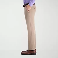 Haggar Cool 18 Pro Mens Comfort Waistband Straight Fit Flat Front Pant