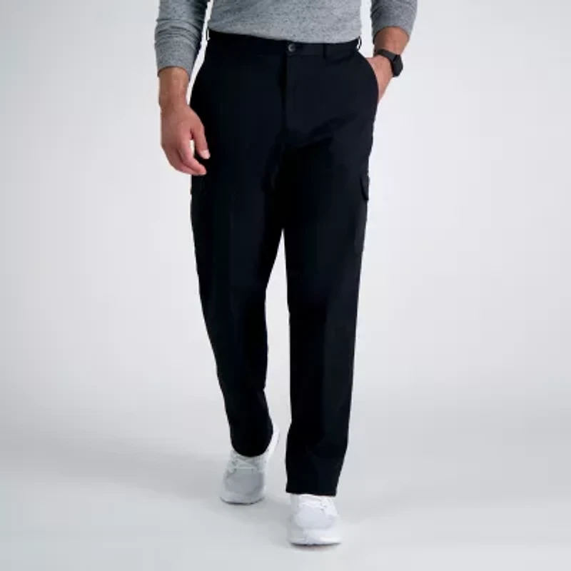 Haggar Stretch Comfort Cargo Mens Fabric Classic Fit Pant