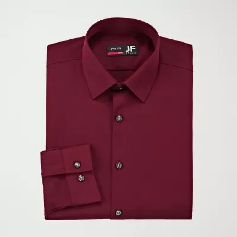 J. Ferrar 360 Stretch Performance Mens Slim Fit Fabric Long Sleeve Dress Shirt