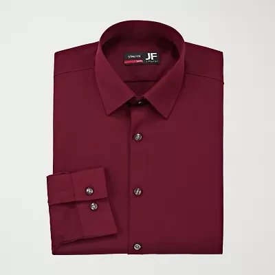 J. Ferrar 360 Stretch Performance Mens Slim Fit Fabric Long Sleeve Dress Shirt