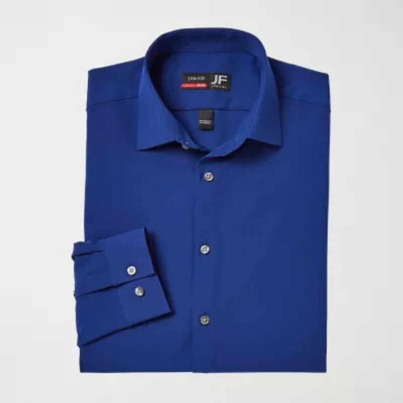 J. Ferrar 360 Stretch Performance Mens Slim Fit Fabric Long Sleeve Dress Shirt