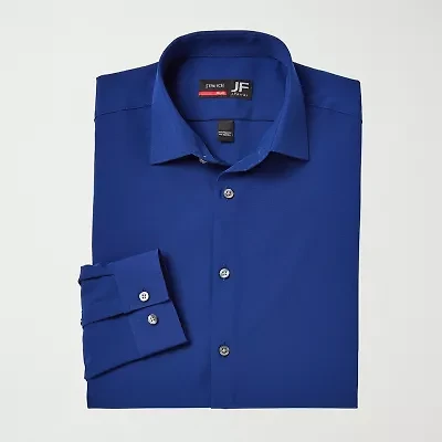 J. Ferrar Slim 360 Stretch Performance Mens Fit Fabric Long Sleeve Dress Shirt
