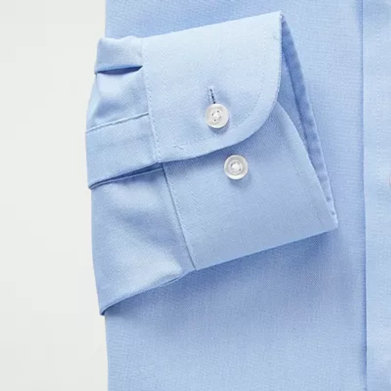 Stafford Coolmax All Season Ecomade Oxford Mens Regular Fit Stretch Fabric Wrinkle Free Long Sleeve Dress Shirt