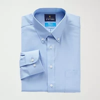 Stafford Coolmax All Season Ecomade Oxford Mens Regular Fit Stretch Fabric Wrinkle Free Long Sleeve Dress Shirt