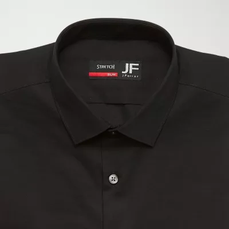 J. Ferrar Slim Ultra Comfort Mens Fit Easy Care Stretch Fabric Long Sleeve Dress Shirt