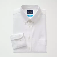 Stafford Coolmax All Season Ecomade Oxford Mens Regular Fit Stretch Fabric Wrinkle Free Long Sleeve Dress Shirt