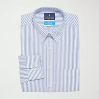 Stafford Coolmax All Season Oxford Mens Regular Fit Stretch Fabric Wrinkle Free Long Sleeve Dress Shirt