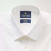 Stafford Smart Tech Mens Regular Fit Stretch Fabric Wrinkle Free Long Sleeve Dress Shirt