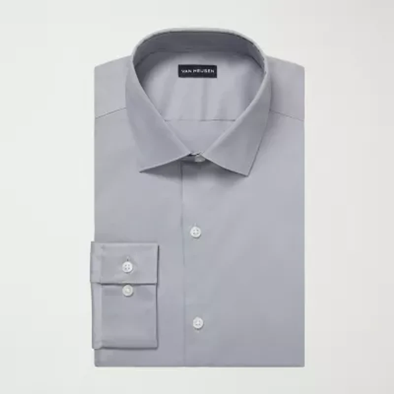 Van Heusen Ultra Flex Mens Slim Fit Wrinkle Free Long Sleeve Dress Shirt