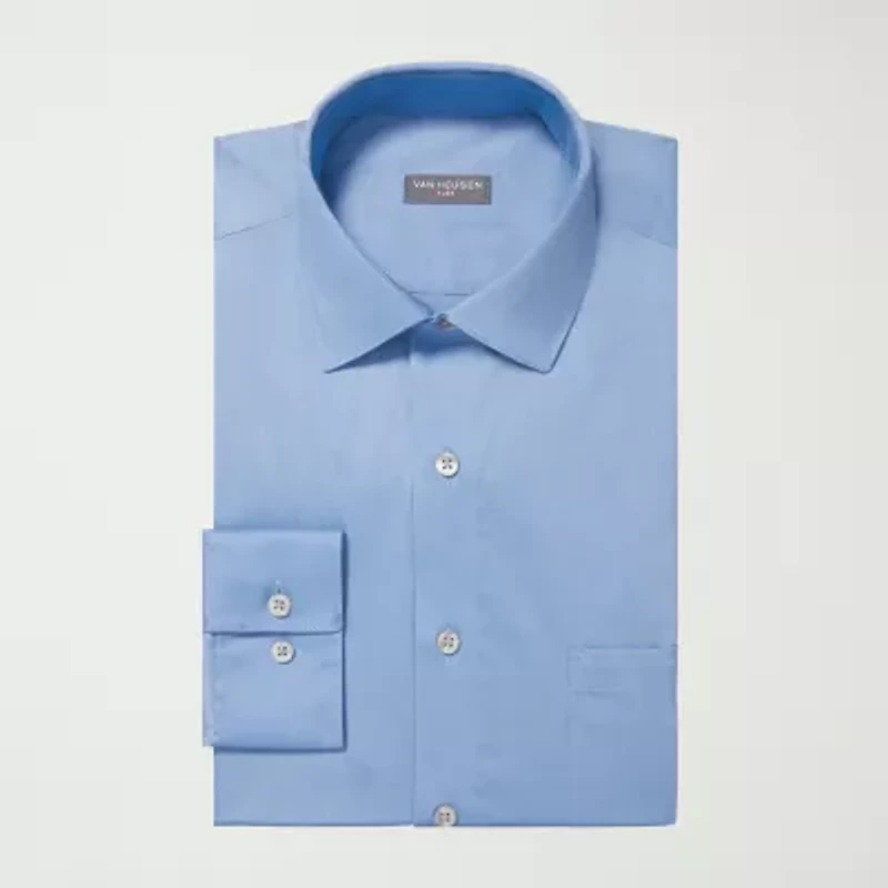 Van Heusen Ultra Flex Mens Slim Fit Wrinkle Free Long Sleeve Dress Shirt