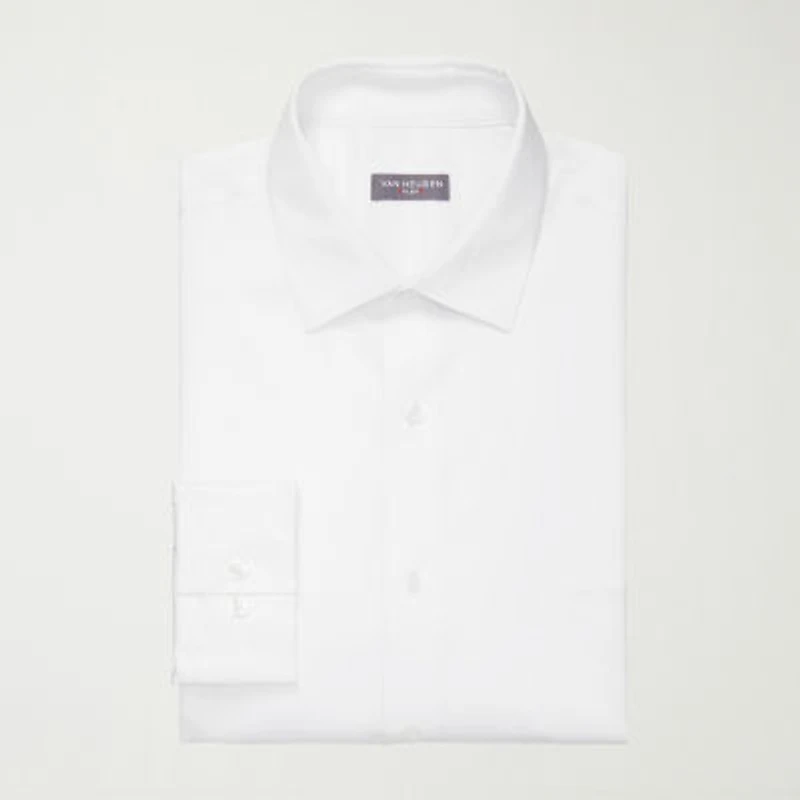 Van Heusen Ultra Flex Mens Regular Fit Wrinkle Free Long Sleeve Dress Shirt