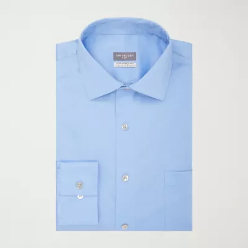 Van Heusen Ultra Flex Mens Regular Fit Wrinkle Free Long Sleeve Dress Shirt