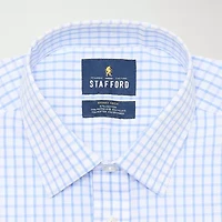 Stafford Smart Tech Mens Slim Fit Stretch Fabric Wrinkle Free Long Sleeve Dress Shirt