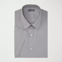 Van Heusen Easy Care Poplin Mens Regular Fit Short Sleeve Dress Shirt