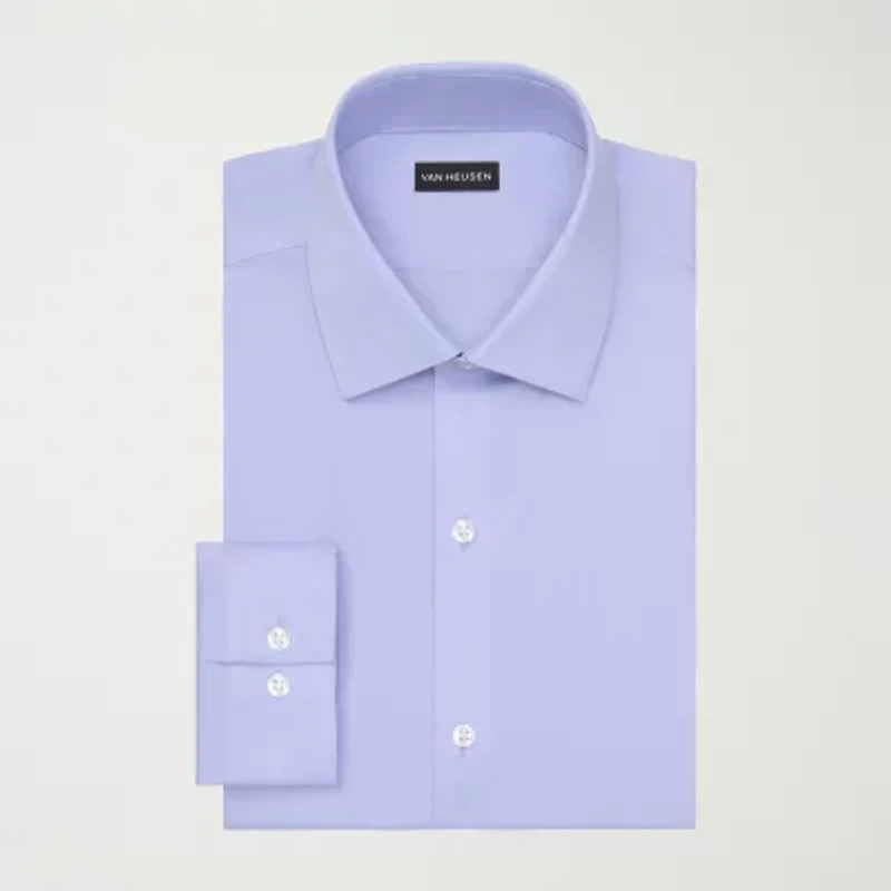 Van Heusen Ultra Wrinkle Free Mens Regular Fit Stretch Fabric Long Sleeve Dress Shirt