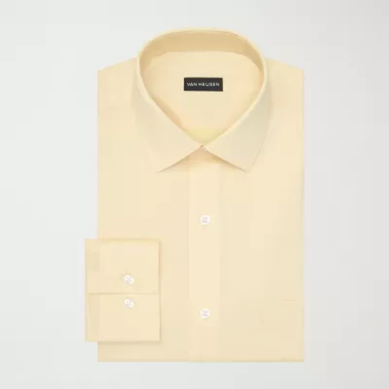 Van Heusen Ultra Wrinkle Free Mens Regular Fit Stretch Fabric Long Sleeve Dress Shirt