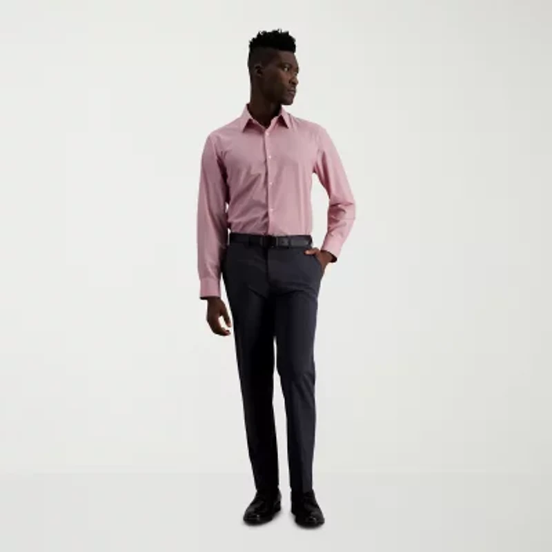 Haggar Smart Wash Mens Classic Fit Easy Care Long Sleeve Dress Shirt