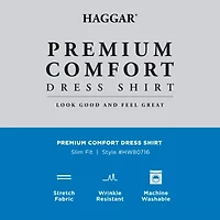 Haggar Mens Slim Fit Long Sleeve Dress Shirt