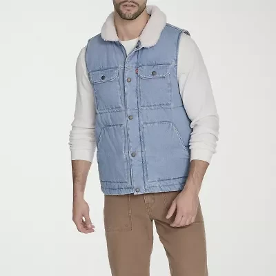 Levi's Mens Denim Midweight Quilted Vest