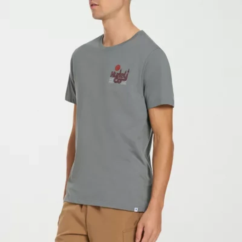 Hurley Mens Crew Neck Short Sleeve Regular Fit Graphic T-Shirt