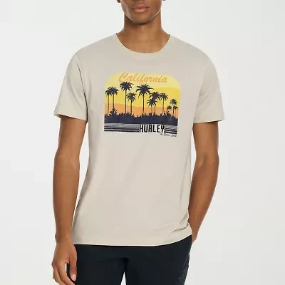 Hurley Mens Crew Neck Short Sleeve Regular Fit Graphic T-Shirt
