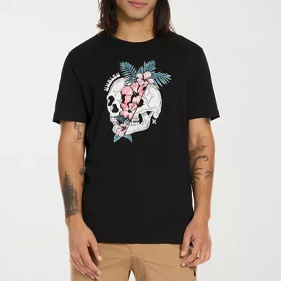Hurley Mens Crew Neck Short Sleeve Regular Fit Graphic T-Shirt
