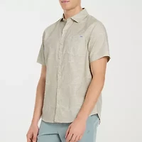 Hurley Mens Short Sleeve Regular Fit Button-Down Shirt