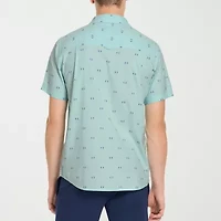 Hurley Mens Short Sleeve Regular Fit Button-Down Shirt