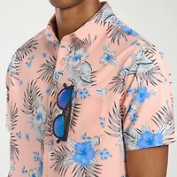 Hurley Mens Short Sleeve Regular Fit Button-Down Shirt