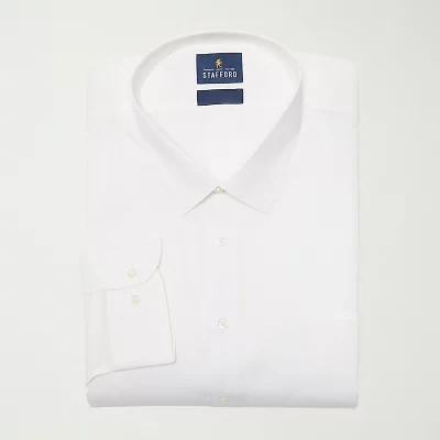 Stafford Big and Tall Smart Tech Mens Regular Fit Stretch Fabric Wrinkle Free Long Sleeve Dress Shirt
