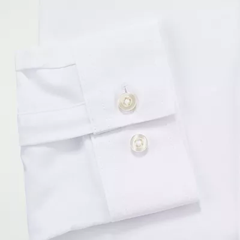 J. Ferrar Mens Big & Tall 360 Stretch Regular Fit Easy Care Fabric Long Sleeve Dress Shirt