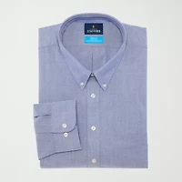 Stafford Big and Tall Coolmax All Season Oxford Mens Button Down Collar Long Sleeve Stretch Fabric Wrinkle Free Dress Shirt