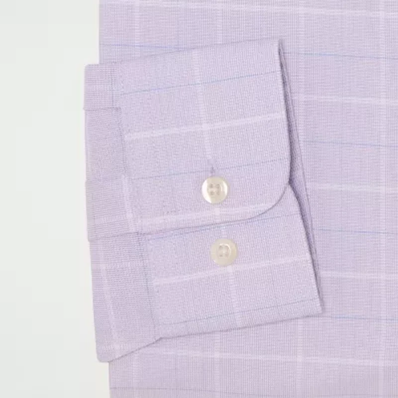 Stafford Coolmax All Season Oxford Mens Regular Fit Stretch Fabric Wrinkle Free Long Sleeve Dress Shirt