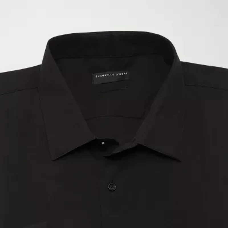 Shaquille O'Neal XLG Mens Big & Tall Regular Fit Stretch Fabric Long Sleeve Dress Shirt