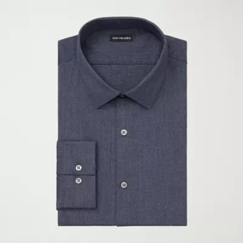 Van Heusen Comfort Performance Mens Big & Tall Classic Fit Stretch Fabric Wrinkle Free Long Sleeve Dress Shirt