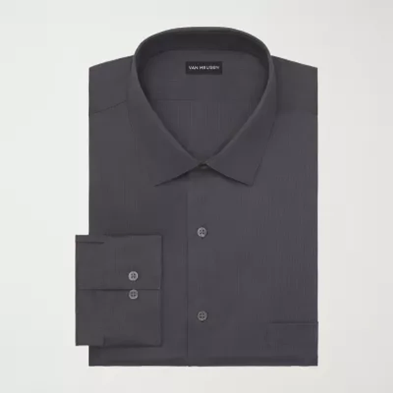 Van Heusen Everyday Defense Mens Big & Tall Classic Fit Stretch Fabric Wrinkle Free Long Sleeve Dress Shirt