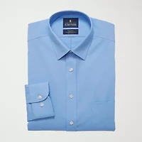 Stafford Big & Tall Advanced Performance Sweat Repel Mens Regular Fit Stretch Fabric Wrinkle Free Long Sleeve Dress Shirt