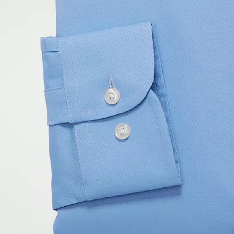 Stafford Big & Tall Advanced Performance Sweat Repel Mens Regular Fit Stretch Fabric Wrinkle Free Long Sleeve Dress Shirt