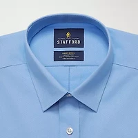 Stafford Big & Tall Advanced Performance Sweat Repel Mens Regular Fit Stretch Fabric Wrinkle Free Long Sleeve Dress Shirt