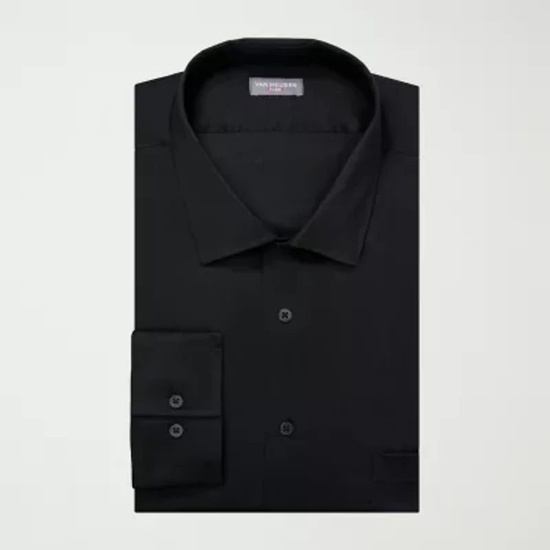 Van Heusen Big And Tall Ultra Flex Wrinkle Free Mens Classic Fit Long Sleeve Dress Shirt