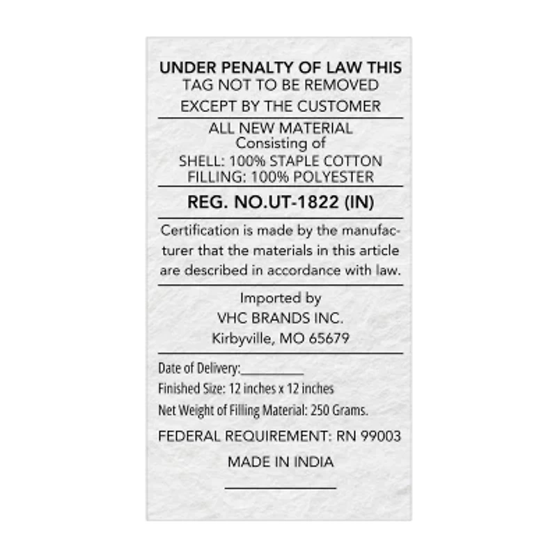 VHC Brands Settlement 12x12 Throw Pillow