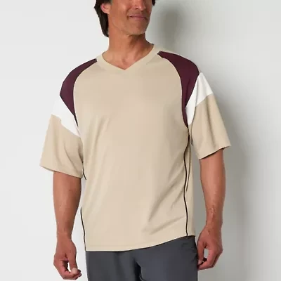 Xersion Mesh Mens V Neck Short Sleeve Quick Dry Active T-Shirt