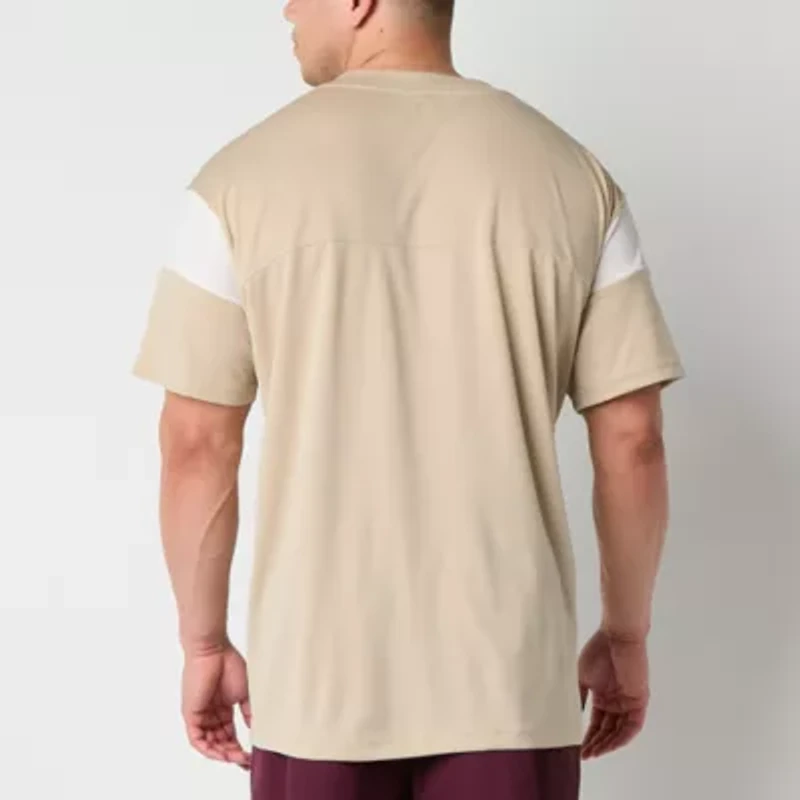 Xersion Mesh Mens V Neck Short Sleeve Quick Dry Active Big and Tall T-Shirt